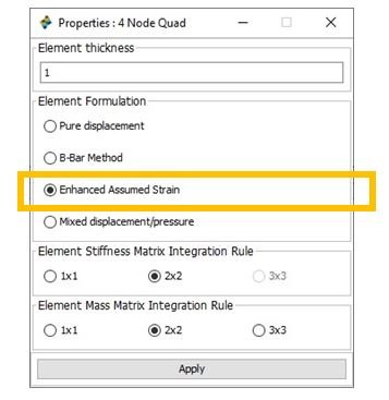 Element Properties Dialog box