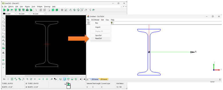 OCC DXF Viewer Screenshot